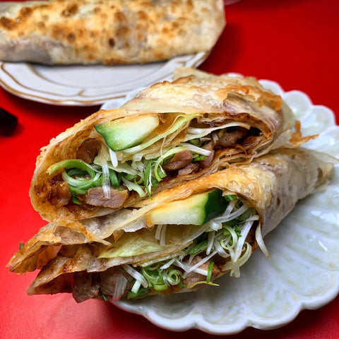 Scallion Pancake Pork Rolls 2 Sets 蔥油餅豬肉卷餅