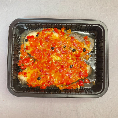Steamed Halibut w/ Chopped Pepper 2 pcs (Spicy) 剁椒鱈魚