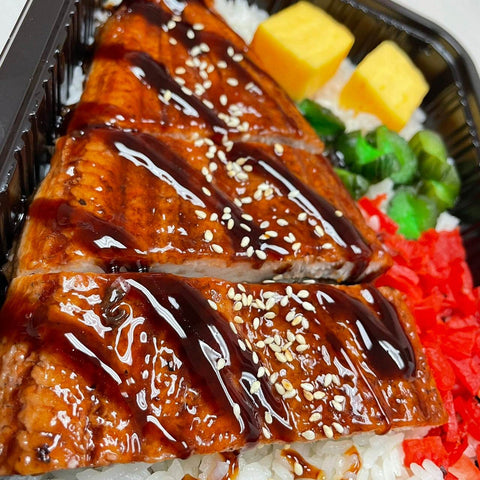 Grilled Eel Rice Bento Box (Unagi Don) 蒲燒鰻魚飯 - Canaan Foods