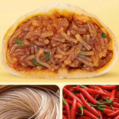 Spicy Flavored Steamed Bun with Vermicelli 14-15 pcs 香辣粉絲紙皮包子