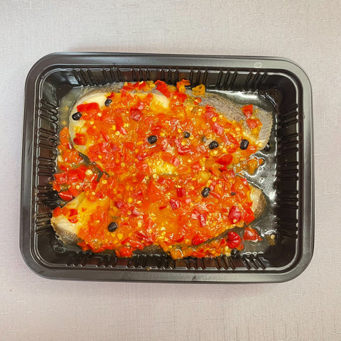 Steamed Halibut w/ Chopped Pepper 2 pcs (Spicy)  剁椒鱈魚