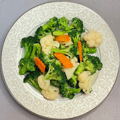 Stir-Fried Broccoli and Cauliflower 蒜炒雙花椰