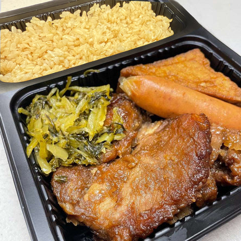 Taiwanese Braised Pork Chop Bento Box 台式滷排骨便當