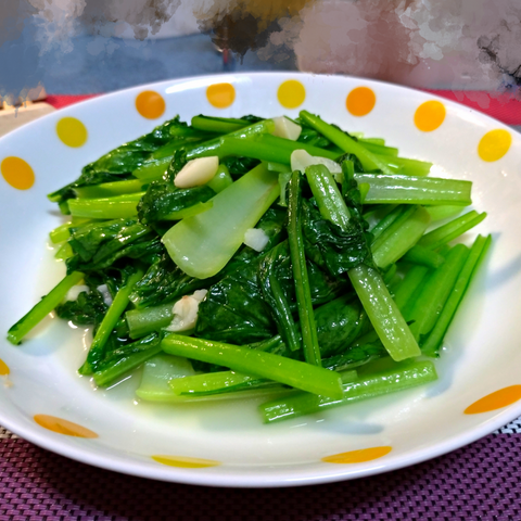 Stir-Fried Yu Choy with Garlic 蒜香炒油菜